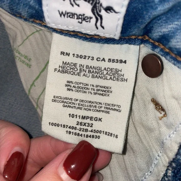 Wrangler Blue Denim Jeans - Picture 3 of 4